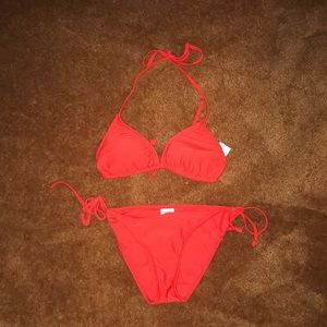 Sexy Bright Red String Bikini